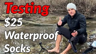 TESTING 25 WATERPROOF SOCK  Randy Sun Waterproof Sock Review [upl. by Bohman]