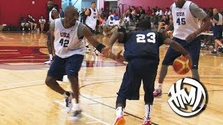 Kyrie Irving Crosses Kobe Bryant Throwback USA Scrimmage Highlights [upl. by Penelopa]