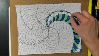 3D Swirl  Optical Illusion Art for Upper Elementary [upl. by Gurango]