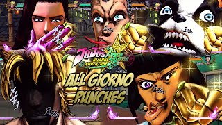 JoJos Bizarre Adventure All Star Battle  Giornos Gold Experience Punches All Characters DLC [upl. by Shaw]