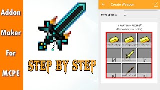 Tutorial How to make Addon Maker Minecraft Pocket Edition  Install guide to MCPE [upl. by Maryly304]