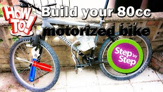 Build a Moterized Bike at home  Tutorial [upl. by Lisab]