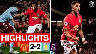 Highlights  Manchester United 22 Aston Villa  201920 Premier League [upl. by Elleira]