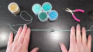 DIY Bracelet SUMMER tuto facile perles HEISHI sur fil de jade [upl. by Aihsoj]