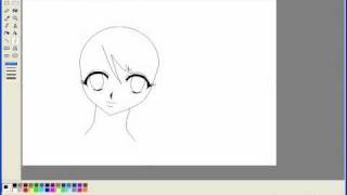 How to draw anime using MS paintfor beginners [upl. by Rajiv]