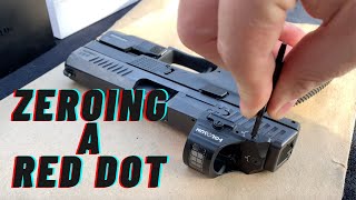 Zeroing a Pistol Red Dot [upl. by Noinatrad]