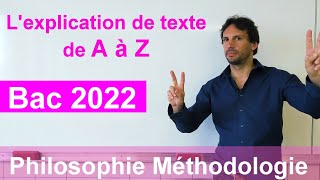 Méthode explication de texte Bac philo 2021 [upl. by Uriia]