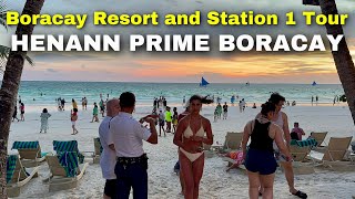 HENANN PRIME BORACAY Beach Resort Tour  Boracay Station 1 Beachfront Walking Tour  Philippines [upl. by Ursas734]