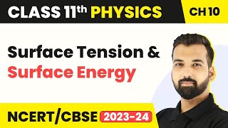 Class 11 Physics Chapter 10 Surface Tension amp Surface Energy  Mechanical Properties of Fluids [upl. by Akehsay]