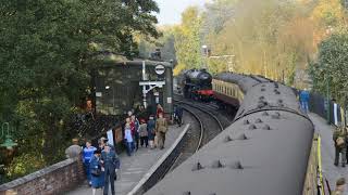 Pickering Station Steam Train [upl. by Ycniuqed]