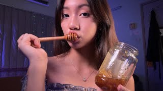 ASMR  Honeycomb  Sticky Satisfying Sounds [upl. by Fran]