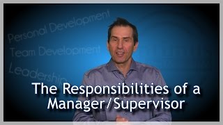 Responsibilities of a Manager amp Supervisor [upl. by Latsirhc317]