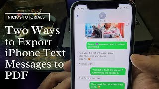 How to Export Text Messages from iPhone to PDF Two Easy Ways [upl. by Ained]