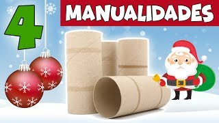 4 MANUALIDADES PARA NAVIDAD CON RECICLAJE Adornos fáciles [upl. by Nancy606]