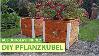 Pflanzgefäße Pflanzkübel aus Holz selber bauen DIY [upl. by Accemahs]