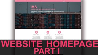 PHP PROJECT How To Create Your First Website Homepage using HTML CSS  Stepbystep Tutorial  I [upl. by Dudden]