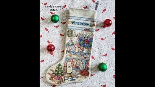 CROSS STITCH STOCKING HOW TO FINISH [upl. by Bengt]