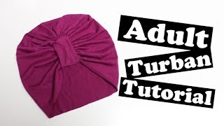 Adult Turban Free Pattern amp tutorial [upl. by Barcot533]