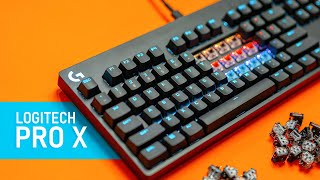 SWAPPABLE Switches Logitech G PRO X Keyboard Review [upl. by Weldon]