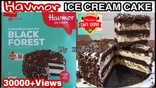 🎂Havmor Ice Cream Cake Black Forest Review 🍰 havmor ice cream cake unboxing 🍰 Review by my hobbies [upl. by Eerot]