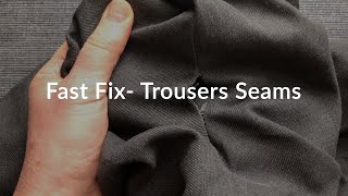 How to mend trouser seams by hand [upl. by Anelec]