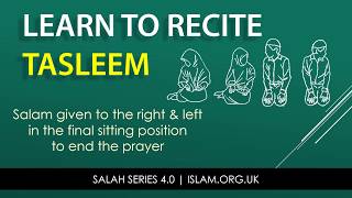 Salah Series 413  Learn to Recite Tasleem  How to end Salah Prayer  Madrasahcouk [upl. by Claudette]