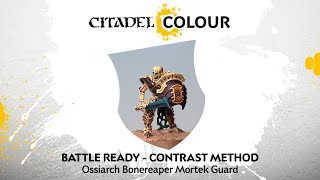 How to Paint Ossiarch Bonereapers Mortek Guard – Contrast Method [upl. by Burns]