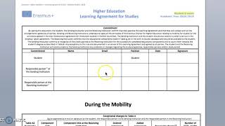 Erasmus  Learning agreement tutorial [upl. by Theressa]