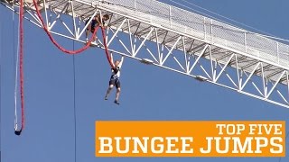 TOP FIVE BUNGEE JUMPS  PEOPLE ARE AWESOME [upl. by Aiciles]