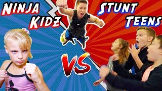 WHO WILL WIN Ninja Kidz vs Stunt Teens [upl. by Kreda]