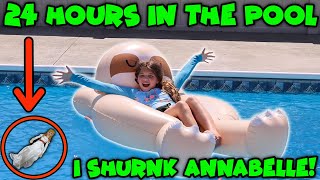 24 Hours At The Pool We Shrunk Annabelle [upl. by Anaud]