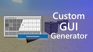 This Tool Generates You A CUSTOM GUI for Minecraft 115 [upl. by Garratt]