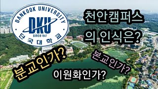 단국대 천안캠퍼스의 인식은 본교와 과연 같을까 홍익대세종 편입생 [upl. by Neryt]