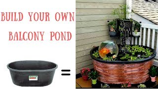 How To Set Up A Balcony Pond With DIY WaterfallSpillway  Pond  PatioBalconyCondo  AddASphere [upl. by Greerson876]