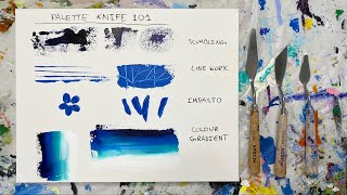 Palette Knife TECHNIQUES  Learn 8 Different Acrylic Techniques [upl. by Waiter116]