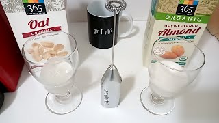 Oat Milk vs Almond Milk part 2 Frothing Test [upl. by Ramo12]