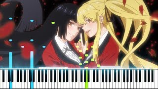 Kakegurui×× Season 2 OP quotKono Yubi Tomarequot  JUNNA Synthesia Piano Tutorial [upl. by Ahselrak890]