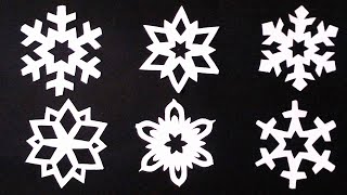 12 Paper mini Snowflakes small snowflakes in 2 MINUTES EACH Crafts [upl. by Ahsia]