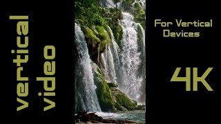 4k Jungle Waterfall Vertical Video  Nature Scenery [upl. by Oal]