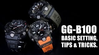 BASIC SETTING TIPS amp TRICKS  GSHOCK GGB100  BAHASA amp ENGLISH SUBS [upl. by Ilam217]