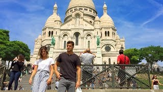 PARIS WALK  SacréCoeur Basilica in Montmartre  France [upl. by Chadburn]