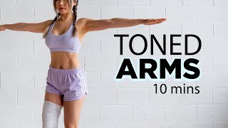 10 Mins Toned Arms Workout  No Equipment [upl. by Hajidak]