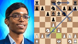 Praggnanandhaas Brilliant Tactic at Tata Steel [upl. by Concha]