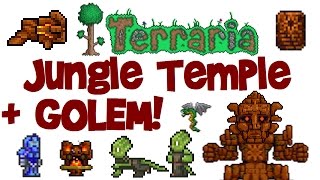 Jungle Temple  Golem Guide 13 Terraria Lihzahrd Altar Boss Fight amp Drops [upl. by Eugine]