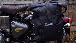 Royal Enfield Classic 500 Prepping the Bullet for ADVENTURE LOMO waterproof Adventure panniers [upl. by Lledniw353]