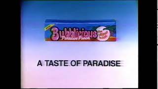 Bubblicious Paradise Punch Gum  Television Commercial  1989 [upl. by Anier299]