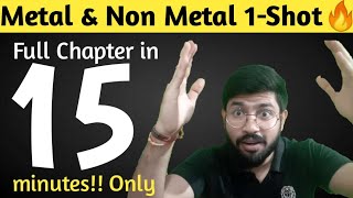 Class 10th Science chapter3 revision in 15 minutes  Metals amp Non metals class 10th by Abhishek sir [upl. by Case847]