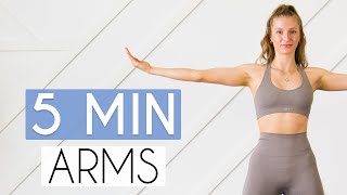 5 MIN TONED ARMS WORKOUT  No Equipment [upl. by Yhcir307]