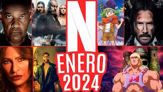 Estrenos NETFLIX ENERO 2024 [upl. by Shult]