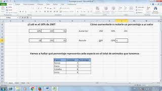 Cómo sacar Porcentajes en Excel [upl. by Namlas446]